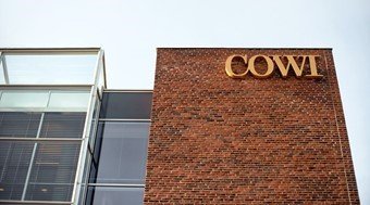 COWI logo on building