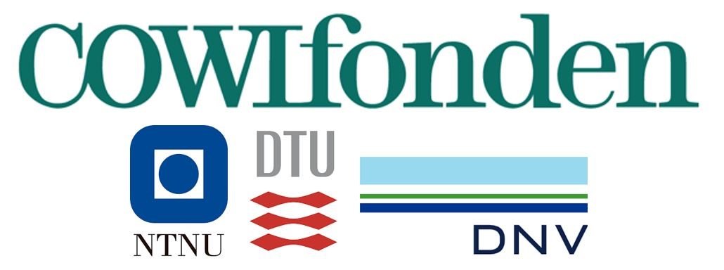 COWI fonden, NTNU, DTU and DNV logos