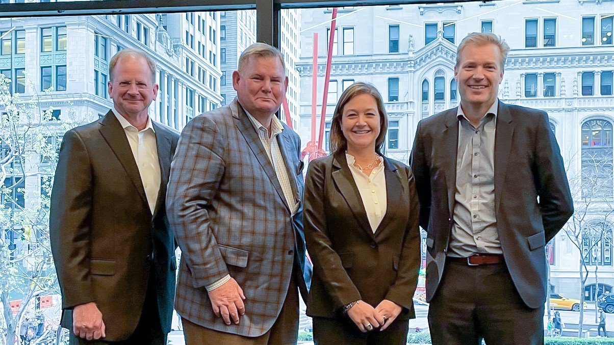 From the left: Jerry M. Pfuntner, Principal – Technical Director (FINLEY), R. Craig Finley, Managing Principal (FINLEY), Colby V. Lindsay, Principal – Finance & Administration (FINLEY) and Thomas Dahlgren, President and CEO forCOWI in North America.