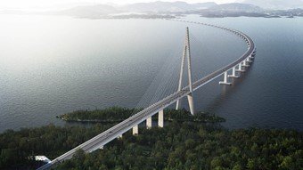 bro over vann i Norge