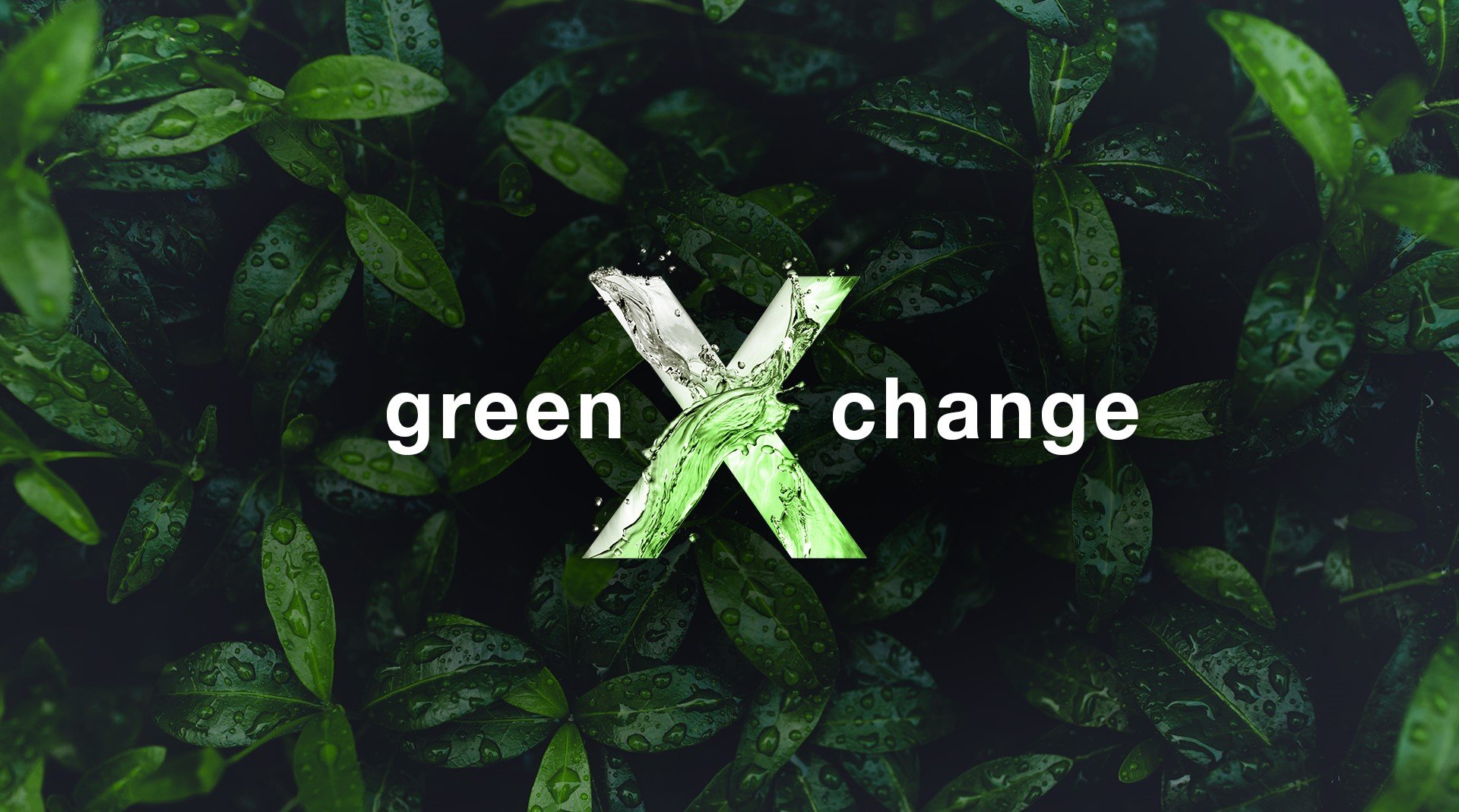 GreenXchange event logo in green leaves background